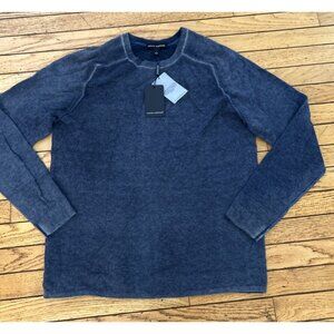 Autumn Cashmere Size Men Large 30% Cashmere and Wool Sweater Blue New with tags
